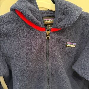 Patagonia Navy Fleece with Scarlet Accents